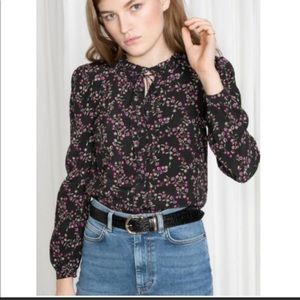 & Other Stories - Floral Button Up Blouse